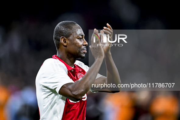 AFC Ajax Amsterdam legend Kiki Musampa participates in the match between Ajax Legends and Real Madrid Legends at the Johan Cruijff ArenA for...