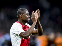 AFC Ajax Amsterdam legend Kiki Musampa participates in the match between Ajax Legends and Real Madrid Legends at the Johan Cruijff ArenA for...