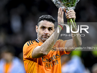 Real Madrid CF legend player Antonio Nunez participates in the match between Ajax Legends and Real Madrid Legends at the Johan Cruijff ArenA...