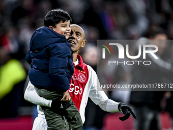 AFC Ajax Amsterdam legend Simon Tahamata participates in the match between Ajax Legends and Real Madrid Legends at the Johan Cruijff ArenA f...