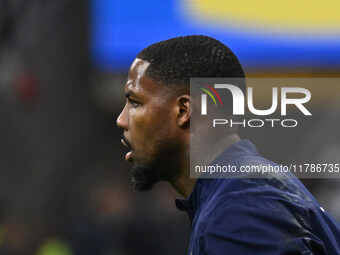 Mike Maignan (FRA) participates in the UEFA Nations League Matchday 6 match between Italy and France at the San Siro Stadium in Milan, Italy...