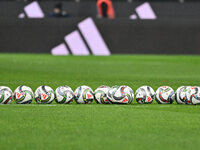 Official balls are present during the UEFA National League Matchday 6 match between Italy and France at the San Siro Stadium in Milan, Italy...