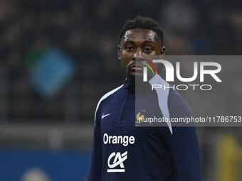 Manu Kone (FRA) participates in the UEFA Nations League Matchday 6 match between Italy and France at the San Siro Stadium in Milan, Italy, o...