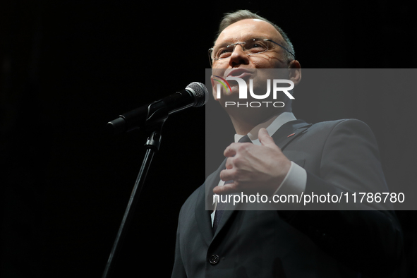 President of the Republic of Poland, Andrzej Duda, attends the Gala of the 35th Anniversary of the Scouting Association of the Republic of P...