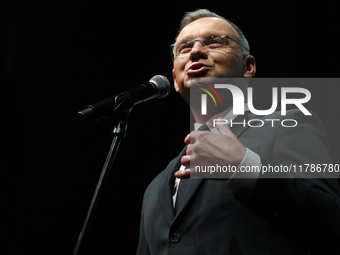 President of the Republic of Poland, Andrzej Duda, attends the Gala of the 35th Anniversary of the Scouting Association of the Republic of P...