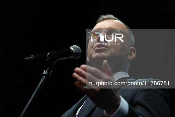 President of the Republic of Poland, Andrzej Duda, attends the Gala of the 35th Anniversary of the Scouting Association of the Republic of P...