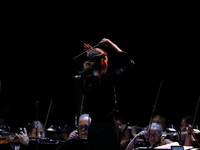 An orchestra concert takes place during the Gala of the 35th Anniversary of the Scouting Association of the Republic of Poland (ZHR) at the...