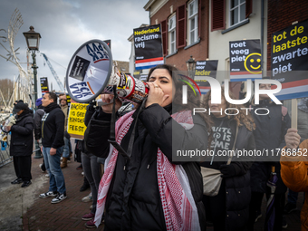 Kozp in Middelharnis protests against blackfacing during Sinterklaas. The action group ''Kick Out Zwarte Piet'' (Black Pete) stages a protes...