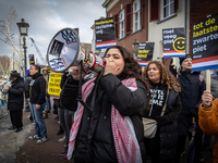 Kozp in Middelharnis protests against blackfacing during Sinterklaas. The action group ''Kick Out Zwarte Piet'' (Black Pete) stages a protes...