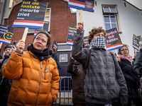 Kozp in Middelharnis protests against blackfacing during Sinterklaas. The action group ''Kick Out Zwarte Piet'' (Black Pete) stages a protes...