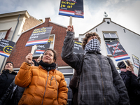 Kozp in Middelharnis protests against blackfacing during Sinterklaas. The action group ''Kick Out Zwarte Piet'' (Black Pete) stages a protes...