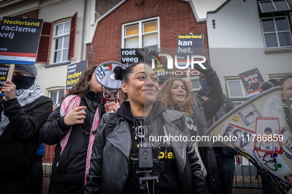 Kozp in Middelharnis protests against blackfacing during Sinterklaas. The action group ''Kick Out Zwarte Piet'' (Black Pete) stages a protes...