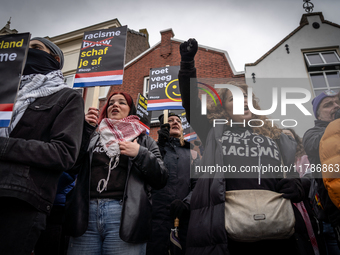 Kozp in Middelharnis protests against blackfacing during Sinterklaas. The action group ''Kick Out Zwarte Piet'' (Black Pete) stages a protes...