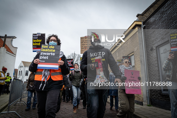 Kozp enters Middelharnis to protest blackfacing during Sinterklaas. The action group ''Kick Out Zwarte Piet'' (Black Pete) stages a protest...