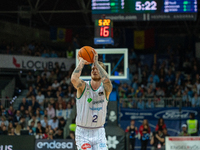 Olek Balcerowski of UCAM Murcia plays during the Liga Endesa 2024-2025 match between Morabanc Andorra and UCAM Murcia at Poliesportiu d'Ando...