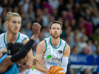 David Kravish of UCAM Murcia is in action during the Liga Endesa 2024-2025 match between Morabanc Andorra and UCAM Murcia at Poliesportiu d'...