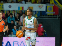 Tyson Carter of UCAM Murcia is in action during the Liga Endesa 2024-2025 match between Morabanc Andorra and UCAM Murcia at Poliesportiu d'A...