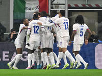 Adrien Rabiot (FRA) celebrates after scoring the goal of 0-1 during the UEFA Nations League Matchday 6 match between Italy and France at the...