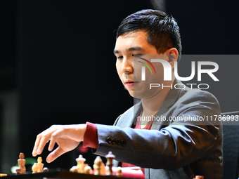 Wesley So is a Filipino-American super grandmaster who plays chess during the 6th TATA Steel Chess India Tournament at Dhono Dhanyo Auditori...