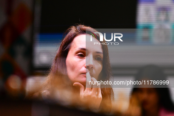 Russian grandmaster Kateryna Lagno plays chess during the 6th TATA Steel Chess India Tournament at Dhono Dhanyo Auditorium in Kolkata, India...