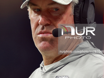 DETROIT,MICHIGAN-NOVEMBER 7:  Jacksonville Jaguars head coach Doug Pederson looks on from the sidelines during a game between the Detroit Li...