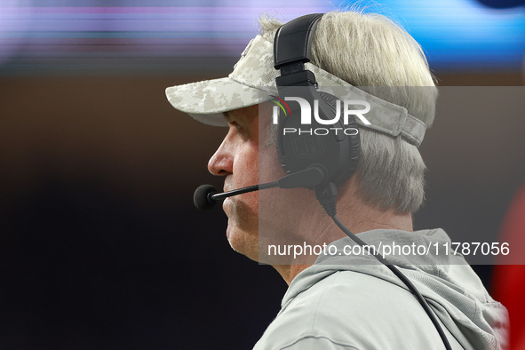 DETROIT,MICHIGAN-NOVEMBER 7:  Jacksonville Jaguars head coach Doug Pederson looks on from the sidelines during a game between the Detroit Li...