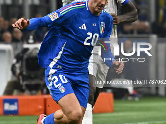 Andrea Cambiaso (ITA) is in action during the UEFA Nations League Matchday 6 match between Italy and France at the San Siro Stadium in Milan...