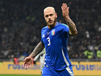 Federico Dimarco (ITA) participates in the UEFA Nations League Matchday 6 match between Italy and France at the San Siro Stadium in Milan, I...