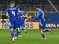 Andrea Cambiaso (ITA) celebrates after scoring the goal of 1-2 during the UEFA Nations League Matchday 6 match between Italy and France at t...