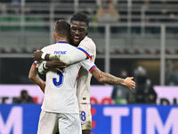 Lucas Digne (FRA) celebrates after scoring the goal to make it 0-2 during the UEFA Nations League Matchday 6 match between Italy and France...