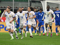 Lucas Digne (FRA) celebrates after scoring the goal to make it 0-2 during the UEFA Nations League Matchday 6 match between Italy and France...