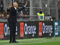 Luciano Spalletti coaches Italy during the UEFA Nations League Matchday 6 match between Italy and France at the San Siro Stadium in Milan, I...