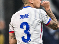 Lucas Digne of France celebrates after a goal during the Group A2 - UEFA Nations League 2024 match between Italy and France in Milan, Italy,...