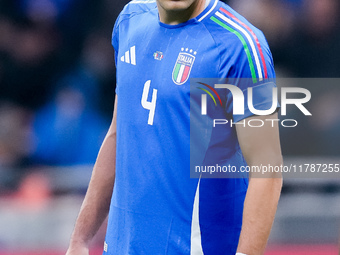 Alessandro Buongiorno of Italy looks on during the UEFA Nations League 2024/25 League A Group 2 match between Italy and France at Stadio Giu...