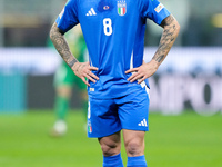 Sandro Tonali of Italy looks on during the UEFA Nations League 2024/25 League A Group 2 match between Italy and France at Stadio Giuseppe Me...