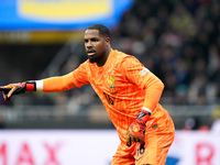 Mike Maignan of France gestures during the UEFA Nations League 2024/25 League A Group 2 match between Italy and France at Stadio Giuseppe Me...