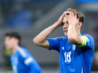 Nicolo' Barella of Italy looks dejected during the UEFA Nations League 2024/25 League A Group 2 match between Italy and France at Stadio Giu...