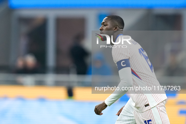 Ibrahima Konate of France looks on during the UEFA Nations League 2024/25 League A Group 2 match between Italy and France at Stadio Giuseppe...