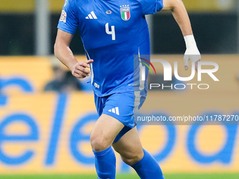 Alessandro Buongiorno of Italy during the UEFA Nations League 2024/25 League A Group 2 match between Italy and France at Stadio Giuseppe Mea...