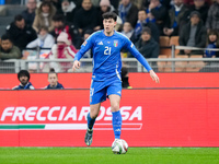 Alessandro Bastoni of Italy during the UEFA Nations League 2024/25 League A Group 2 match between Italy and France at Stadio Giuseppe Meazza...