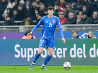 Alessandro Bastoni of Italy during the UEFA Nations League 2024/25 League A Group 2 match between Italy and France at Stadio Giuseppe Meazza...