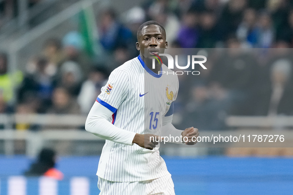 Ibrahima Konate' of France during the UEFA Nations League 2024/25 League A Group 2 match between Italy and France at Stadio Giuseppe Meazza...