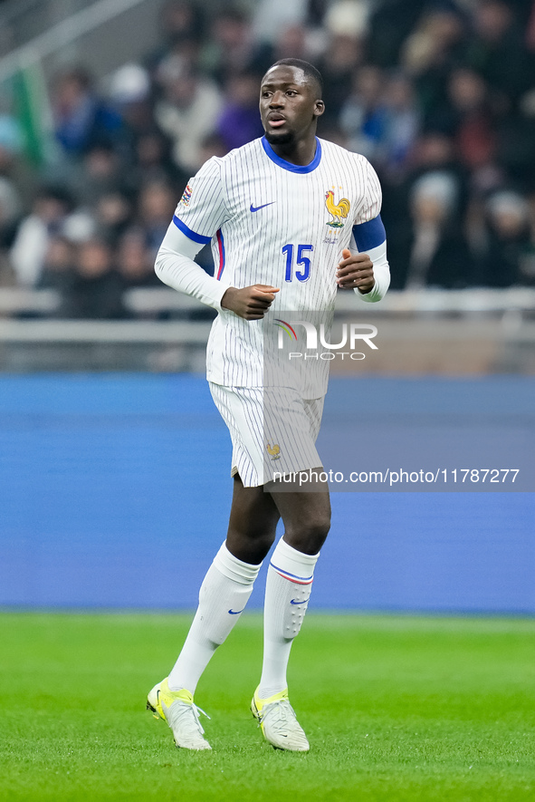 Ibrahima Konate' of France during the UEFA Nations League 2024/25 League A Group 2 match between Italy and France at Stadio Giuseppe Meazza...