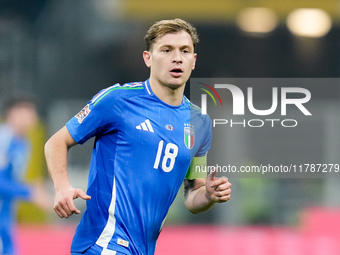 Nicolo' Barella of Italy looks on during the UEFA Nations League 2024/25 League A Group 2 match between Italy and France at Stadio Giuseppe...