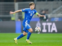 Nicolo' Barella of Italy during the UEFA Nations League 2024/25 League A Group 2 match between Italy and France at Stadio Giuseppe Meazza on...