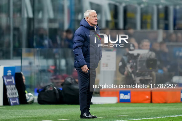 Didier Deschamps head coach of France looks on during the UEFA Nations League 2024/25 League A Group 2 match between Italy and France at Sta...