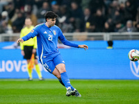 Alessandro Bastoni of Italy during the UEFA Nations League 2024/25 League A Group 2 match between Italy and France at Stadio Giuseppe Meazza...