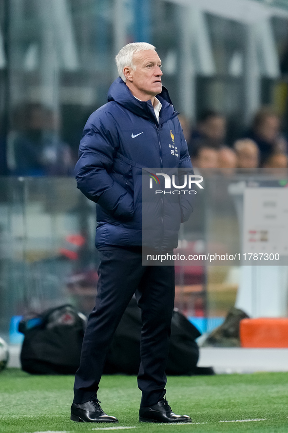 Didier Deschamps head coach of France looks on during the UEFA Nations League 2024/25 League A Group 2 match between Italy and France at Sta...