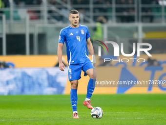 Alessandro Buongiorno of Italy during the UEFA Nations League 2024/25 League A Group 2 match between Italy and France at Stadio Giuseppe Mea...