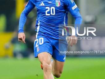 Andrea Cambiaso of Italy during the UEFA Nations League 2024/25 League A Group 2 match between Italy and France at Stadio Giuseppe Meazza on...